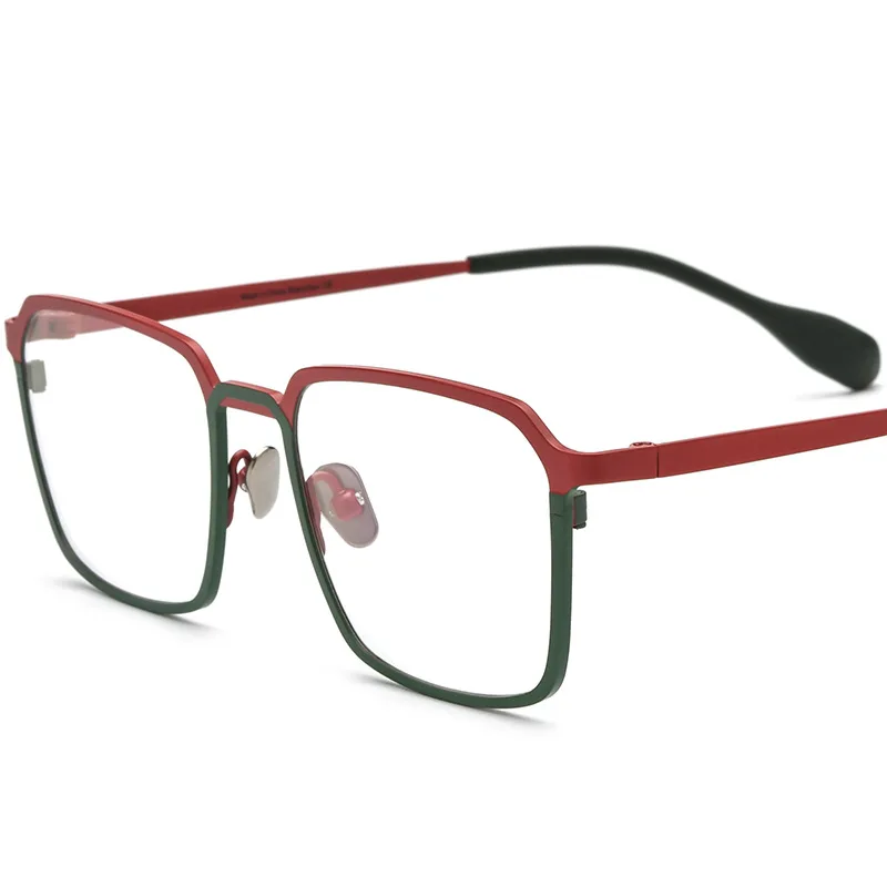 

Pure titanium glasses frame fashion flat mirror square retro optical glasses frame can be matched with glasses