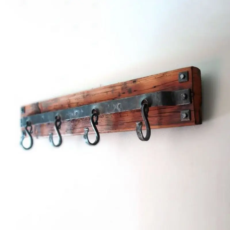 

Retro wrought iron hook, hand-forged wall, storage hook, home furnishing, homestay decoration hook, and clothes hook behind