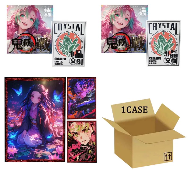 

Wholesale Demon Slayer Collection Card Booster Box Crystal Cultural And Creative Wave2 Bullet Exquisite 1case Of Trade Cards ﻿