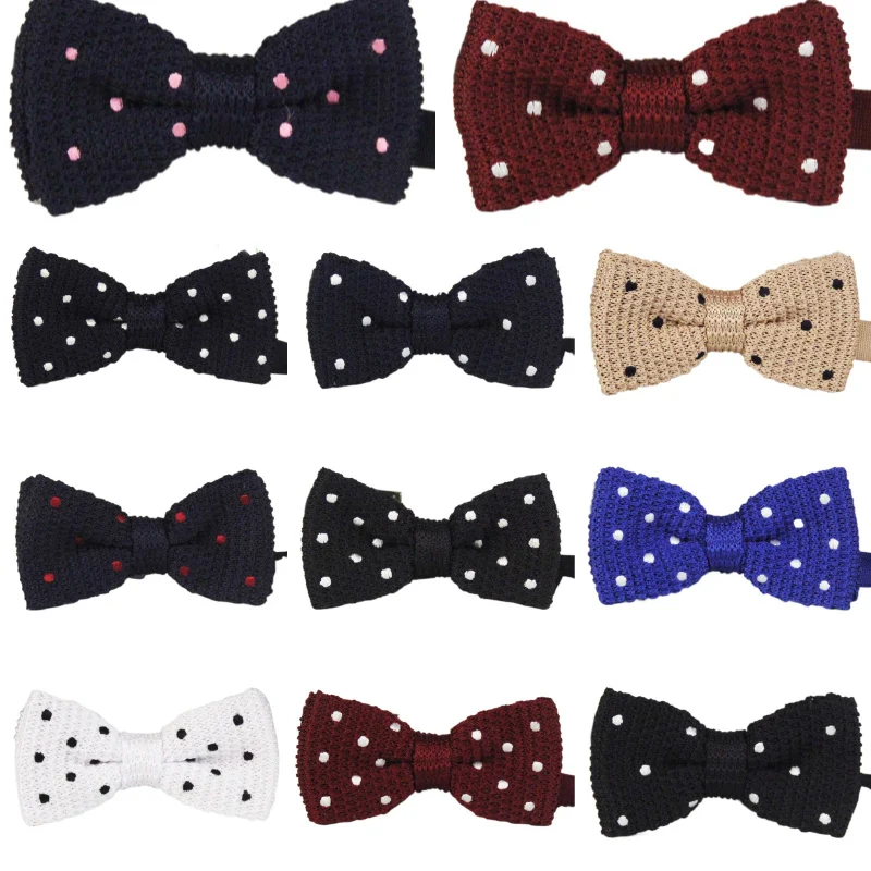 Bowknot Knit Knitted Bow Tie Bowtie Butterfly Mens Wedding New Christmas Adjustable Classic MJ108