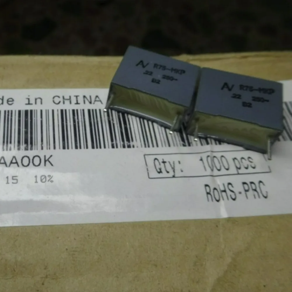 20PCS AV R75 MKP 0.22uf/250VAC 220nf 224 New 15mm Film Capacitor