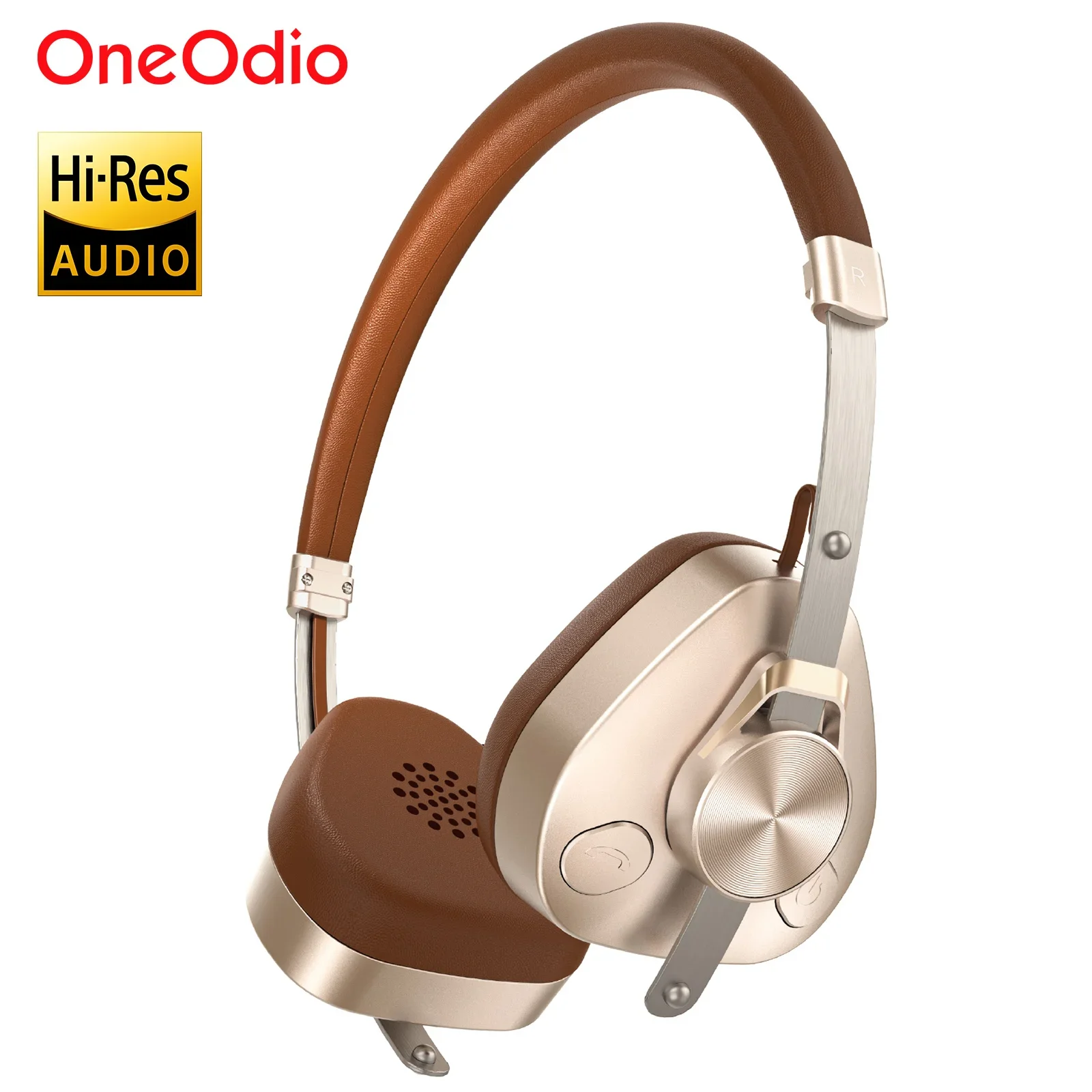 Oneodio F4 Ретро Беспроводные Bluetooth-наушники Hi-Res Audio On Ear Bluetooth 5.4 Гарнитура с микрофоном Металлические HiFi-наушники Oneodio F4 Ретро Беспроводные Bluetooth-наушники Hi-Res Audio On Ear Bluetooth 5.4 Гарнитура с микрофоном Металлические HiFi-наушники