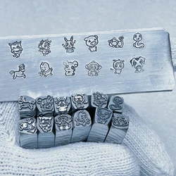 중국 조디악 디자인 금속 펀치 보석 스탬프, DIY 공예 가죽 실버 펀칭 도구, 스틸 프레스 엠보싱, 12 개/세트