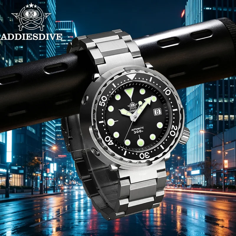 

ADDIESDIVE AD2522 Men Watch 30Bar Waterproof C3 Super Luminous Sapphire Glass Calendar Automatic Mechanical Watches Reloj hombre