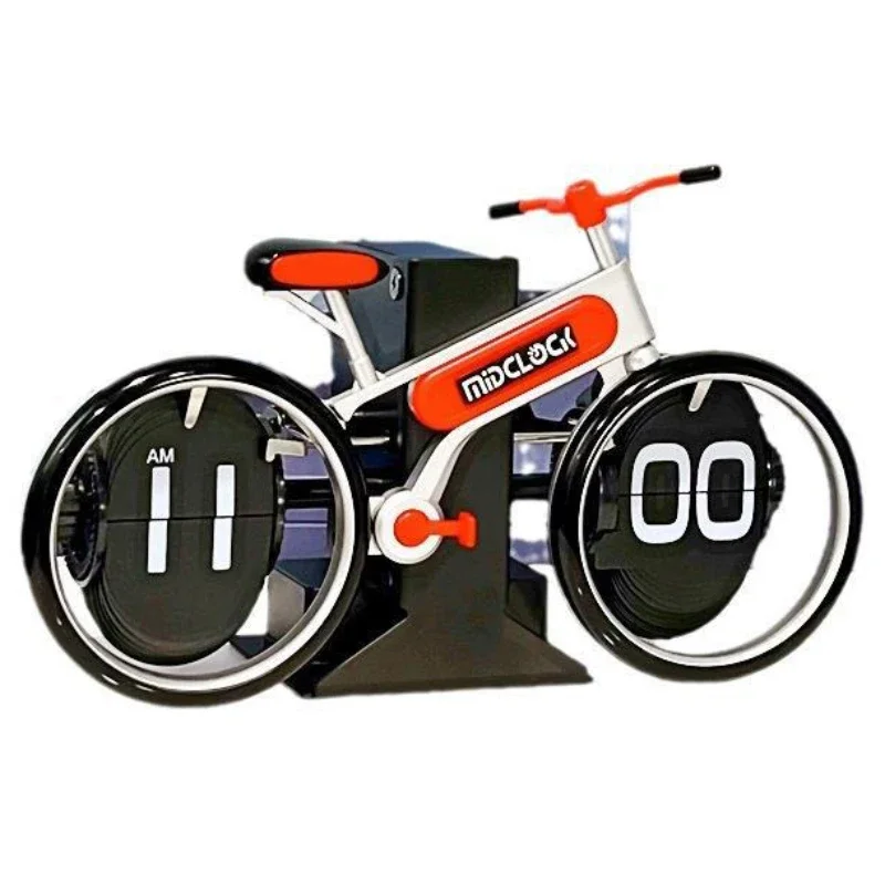 

Large Number Automatic Page Turning Clock Ornament, Mechanical Flip Page Digital Clock, Bicycle Home Desktop Decoration