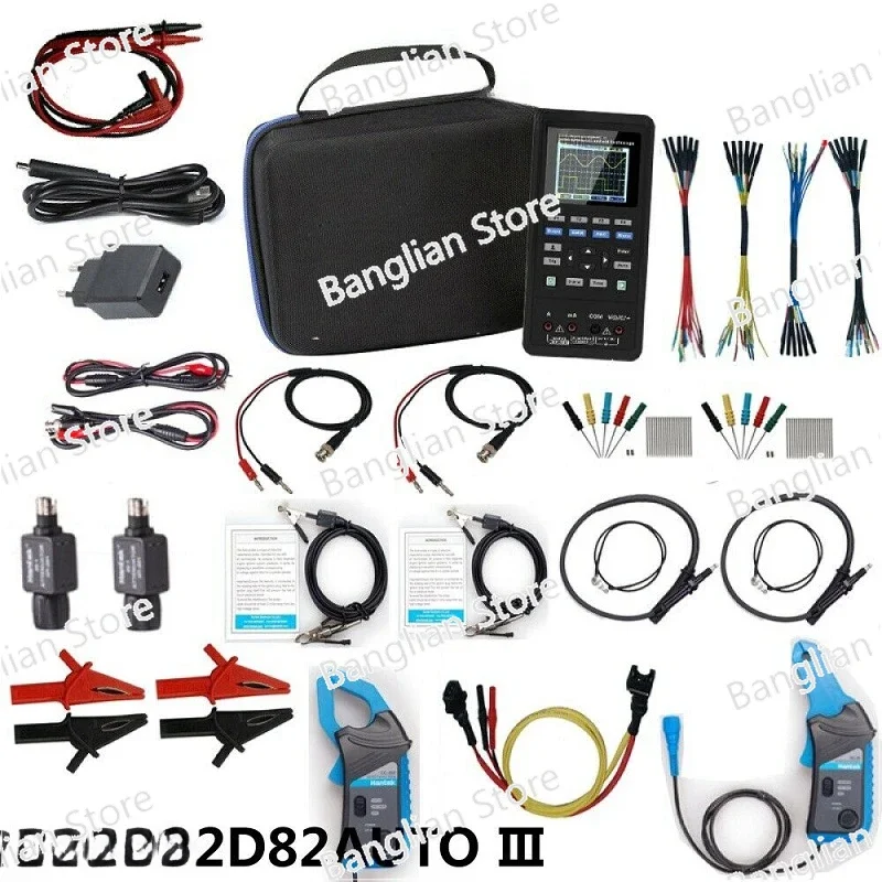 2D82 AUTO 4in1 Car Oscilloscope Digital Multimeter Wave Generator 2 Channels 80MHz Automotive Diagnostic 250MSa/s