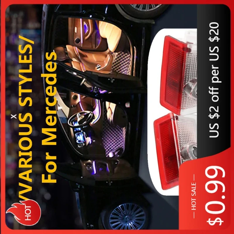 

Hub Caps New LED Car Door Welcome Warning Ghost Shadow Lights Accessories For Mercedes Benz W212 W213 W166 W167 W176 W177 W205 E