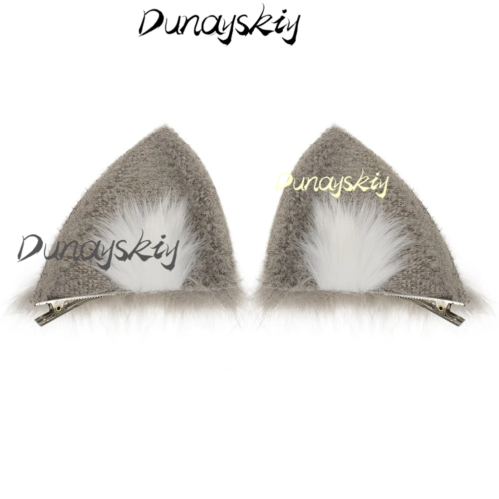 Anime Game Genshin Impact Fontaine Lynette Furry Cat Ears Lynette Cosplay Wig Ears Tail Women Halloween Party Customized Props