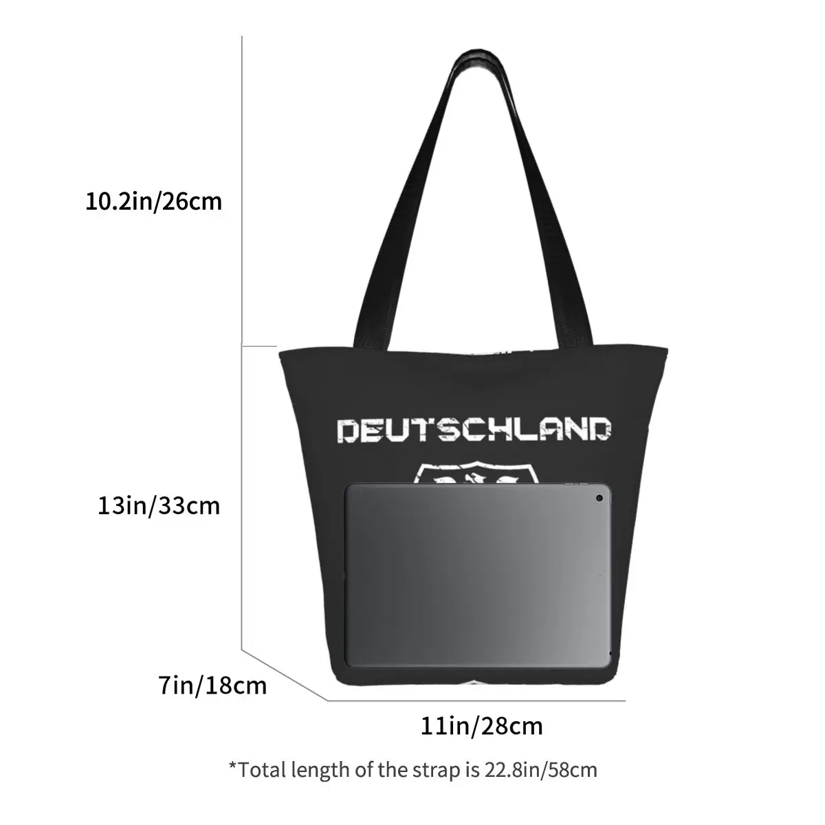 حقيبة تسوق من German Eagle حقيبة كتف قماشية ذات سعة كبيرة للمتسوقين وحقيبة يد للبقالة للنساء #2