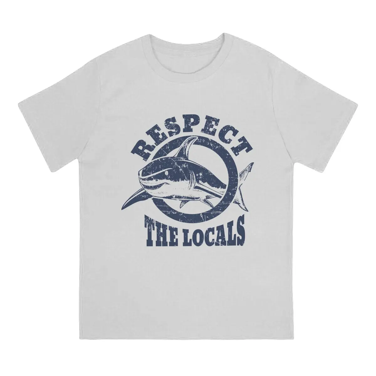 Dive Scuba Diving Newest TShirt for Men Respect The Locals Vintage Shark Polyester T Shirt Personalize Gift Clothes OutdoorWear