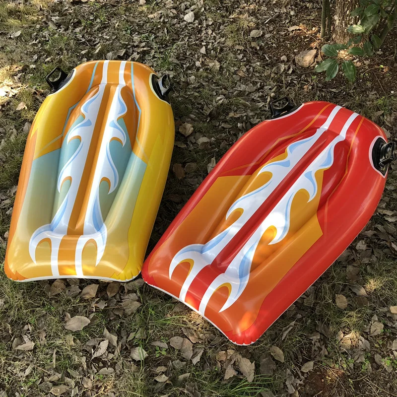 

Multifunctional Inflatable Float Board, Surfboard + Water Board + Swimming Learning Float Board with Handle, Inflatable Boat, Outdoor Pool Toy, Can Be Used for Lying or Sitting, Leak-Proof, Yellow/Red Color Random