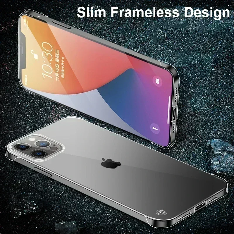 Coque de téléphone transparente sans cadre mince, coque en plastique transparent pour iPhone 15, 14, 13, 12 Mini, 11 Pro, XS Max, Poly X, 8, 7 Plus, SE 2022, 2020
