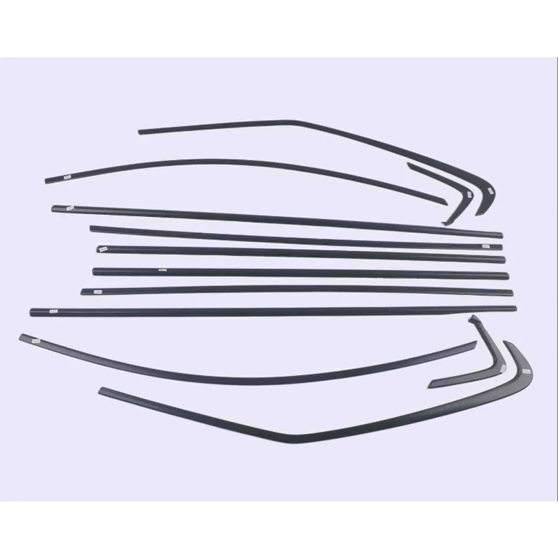 Car Accessories For Toyota Sienna 2021 2022 2023 ABS Glossy black Exterior Window Molding Strip Sill side Cover Trim 12pcs view 5