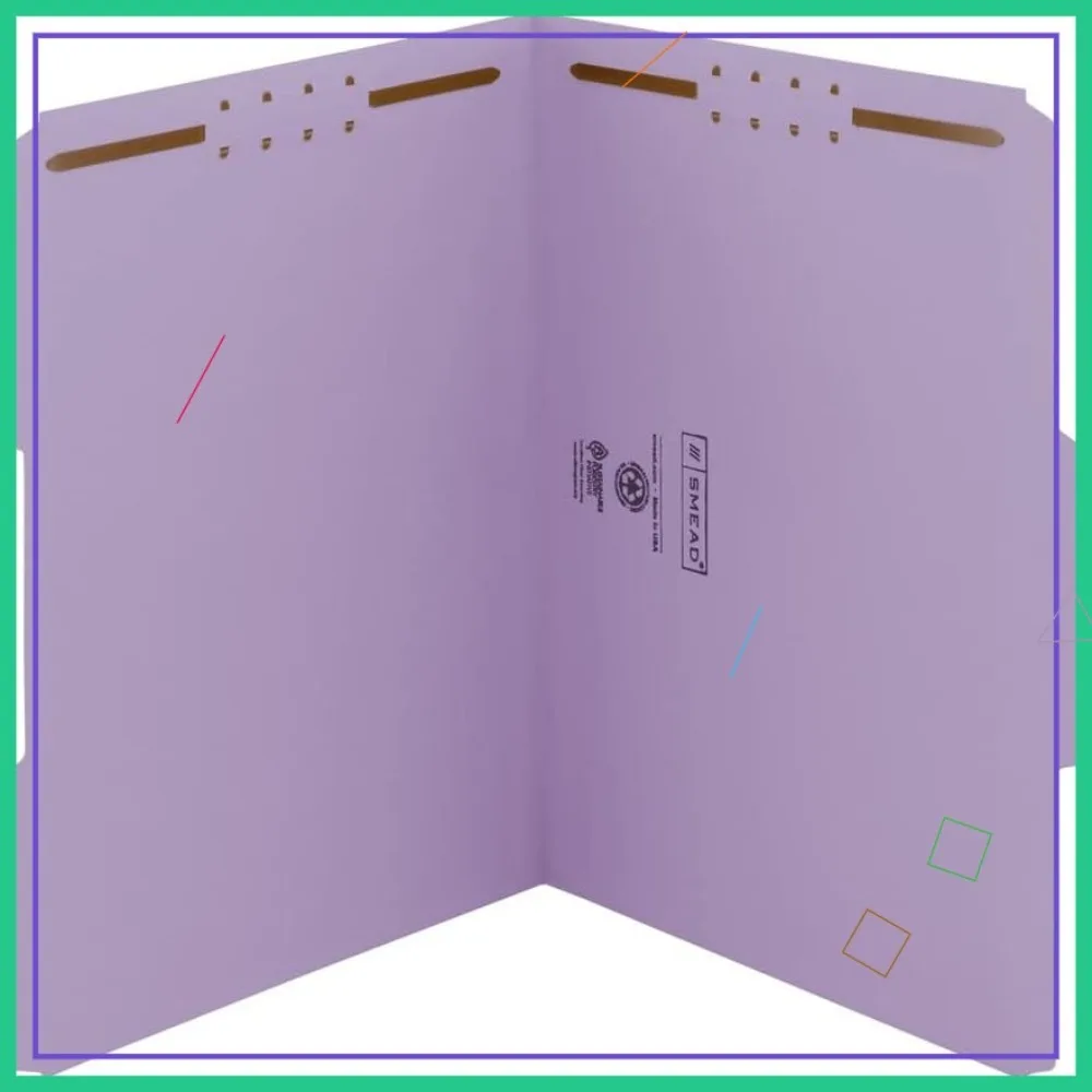 

Fastener File Folders, Reinforced Tabs, Letter Size, Lavender, 50 per Box for Office Organization
