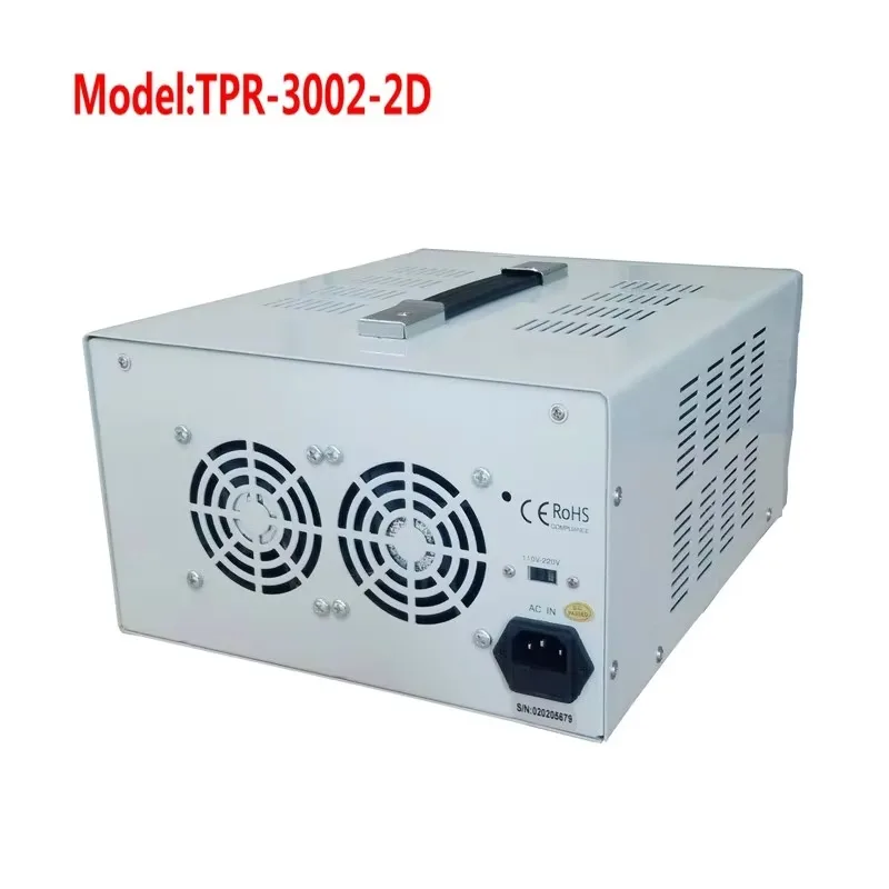 TPR-3002-2D مصدر طاقة تيار مستمر، مصدر طاقة تيار مستمر منظم، مصدر طاقة تيار مستمر قابل للتعديل