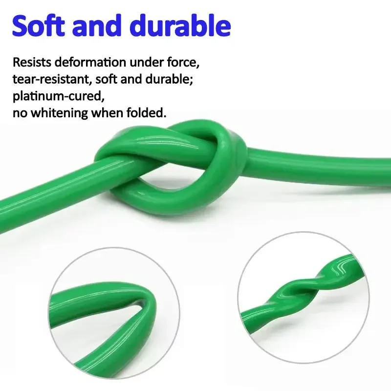 1-10m Food Grade Green Silicone Rubber Hose Diameter 0.5/1/2/4/5/6/7/8/9/10/11/12/14/16/18/20/25/32mm Flexible Silicone Tube