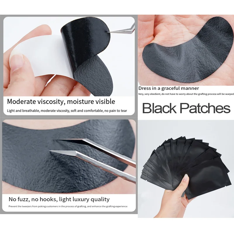 UV Glue Lashes Black Patches Eye Sticker Prevent Uv Light Grafted Eyelash Isolating Eye Patch For Eyelash Extension