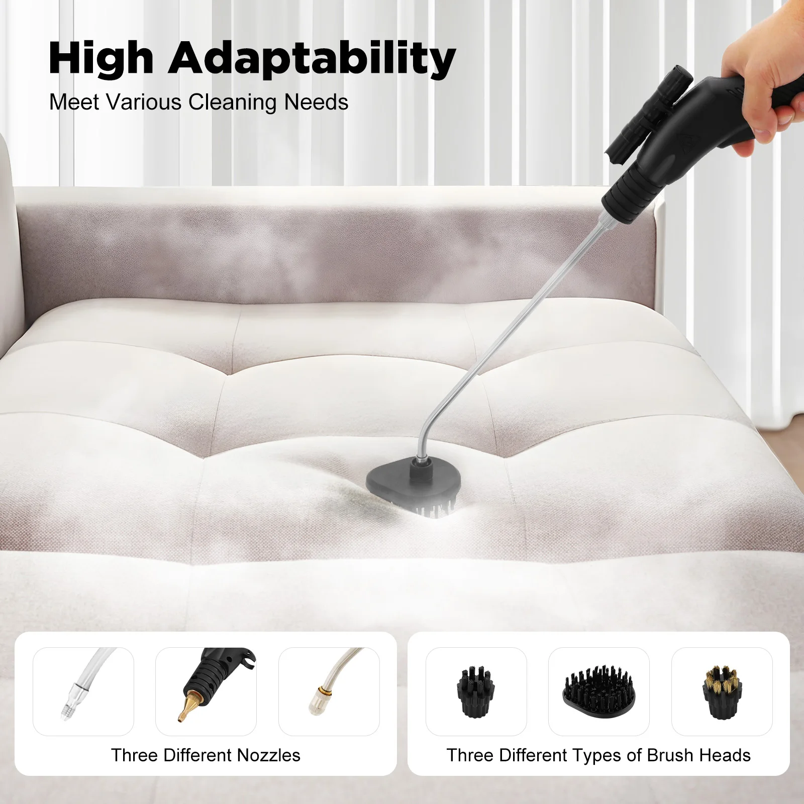 220V 3000W Intelligenter Reiniger, Wasserspritzpistole Oberflächenreiniger Dampfreinigungsmaschine für Garten, Zaun, Autos – Detail 5