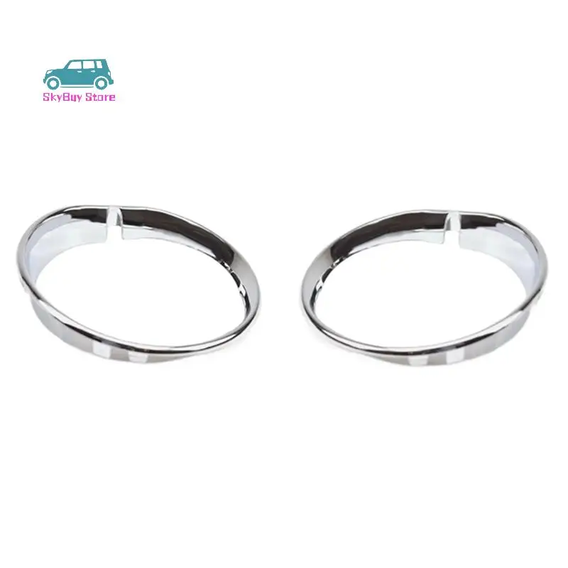 

For Mini Cooper Countryman 2017-2020 Compatible Front Bumper Fog Light Trim Ring- 1 Pair 51117405387 51117405388