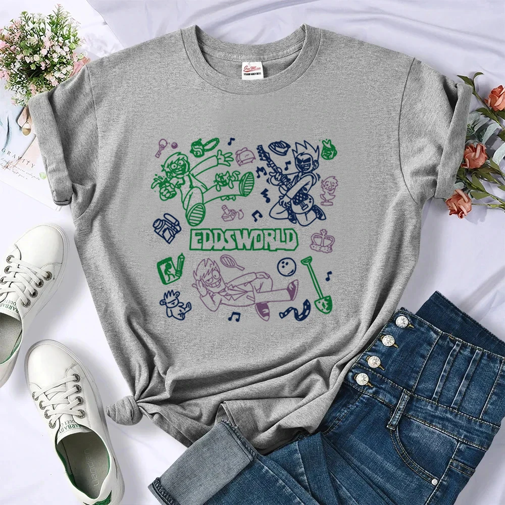 Eddsworld T-Shirt Shoujo Harajuku Baddie Vintage Sommer günstiges T-Shirt Ausverkauf Psychedelic Grunge Streetwear Party – Detail 5