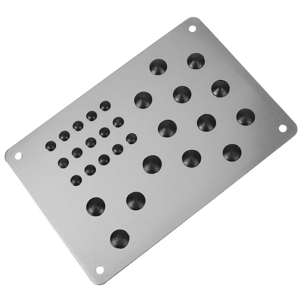 Interior Accessories Universal Auto Alloy Plate Anti-skid Pad Non-slip Carpet Patch Foot Heel Scuff Plate Car Floor Mat
