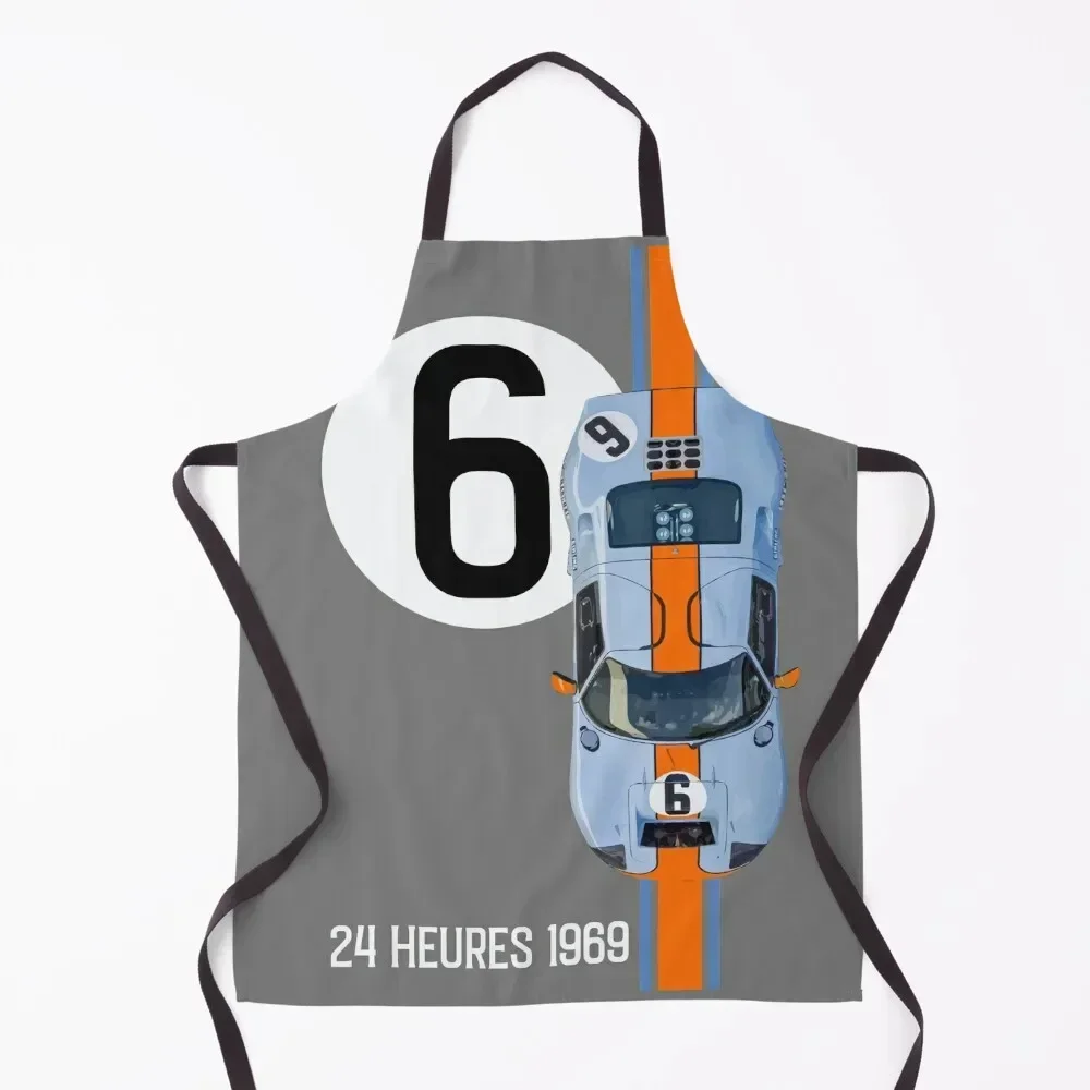 

GT40 No 6 - Winner 24 Heures 1969 Apron custom women's kitchen Kitchen For Women Christmas gift Apron