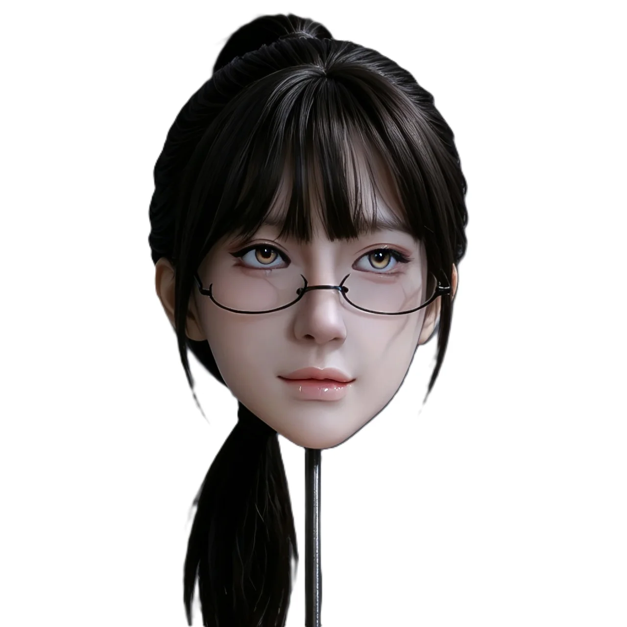 Wonanii Silicone Head HYH-SHB-TS-0101 Wig Rooted Oral Cavity Life-Size Skin Texture M16 Interface Movable Joint Skeleton