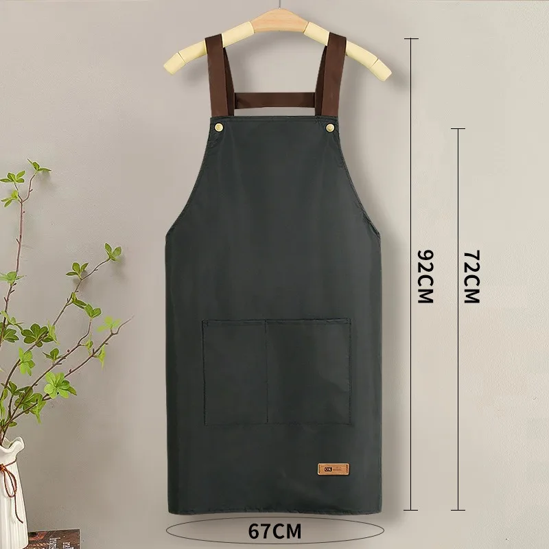 High - Appearance Strappy Apron for Home Use, Waterproof Oilproof and Dirt - Resistant Waist Apron for Kitchen Cooking