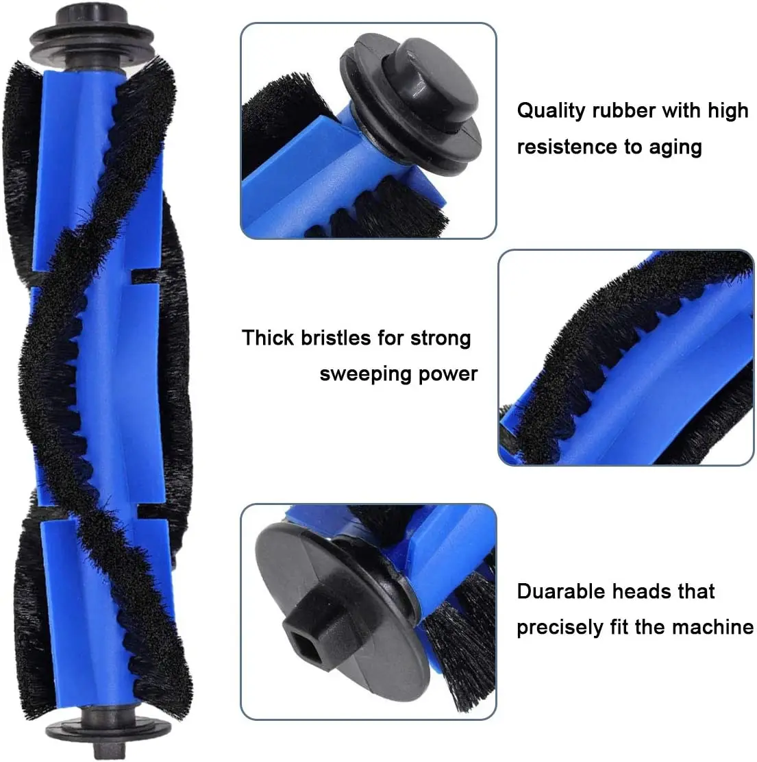 متوافق مع Ecozy RV-SG250B روبوت مكنسة كهربائية بكرة دوارة فرشاة جانبية رئيسية ملحقات Replacerment