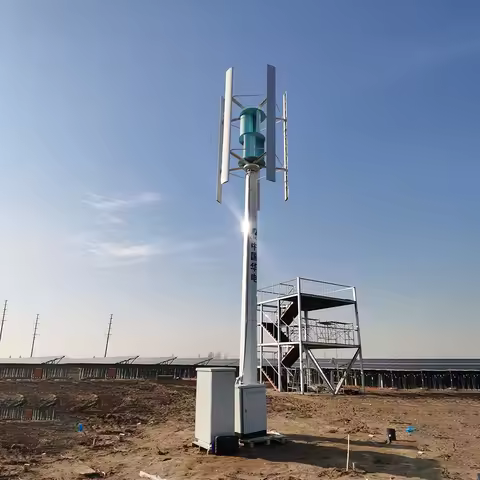 80KW Vertical Wind Turbine Windmill Generator Free Energy 220V 80KW 50KW 230V Household Farm Controller Off/On Grid Inverter