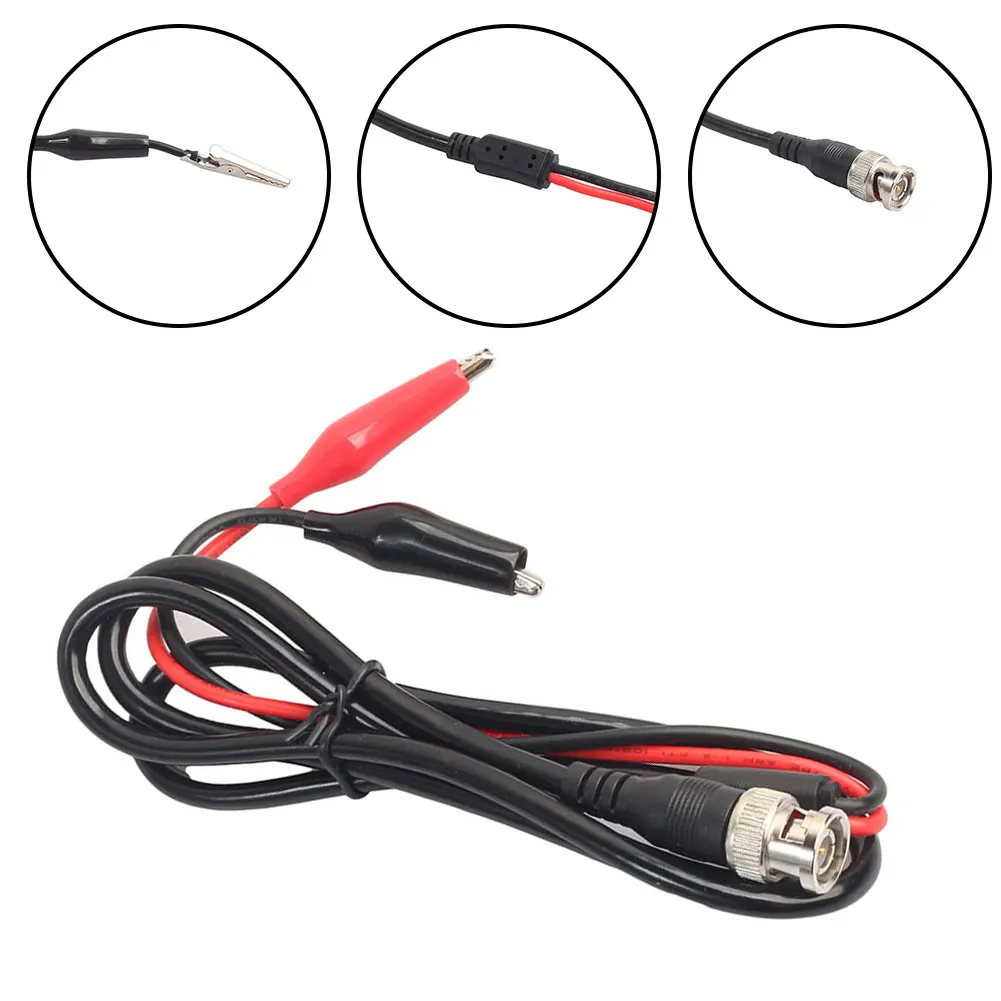 P1007 P1011 BNC Male Plug To Q9 Dual Hook Clip Test Probe Cable Leads 120CM With 2 Probes 500V Test Hook Oscilloscope Accessorie