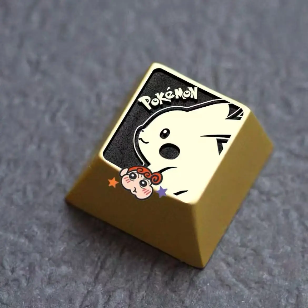 

Diy Self Made Ptcg Pichu Esc металлические колпачки для клавиш с лазерной гравировкой, милые механические колпачки для клавиш с поперечной осью, персонализированные колпачки для ПК, подарочные игрушки