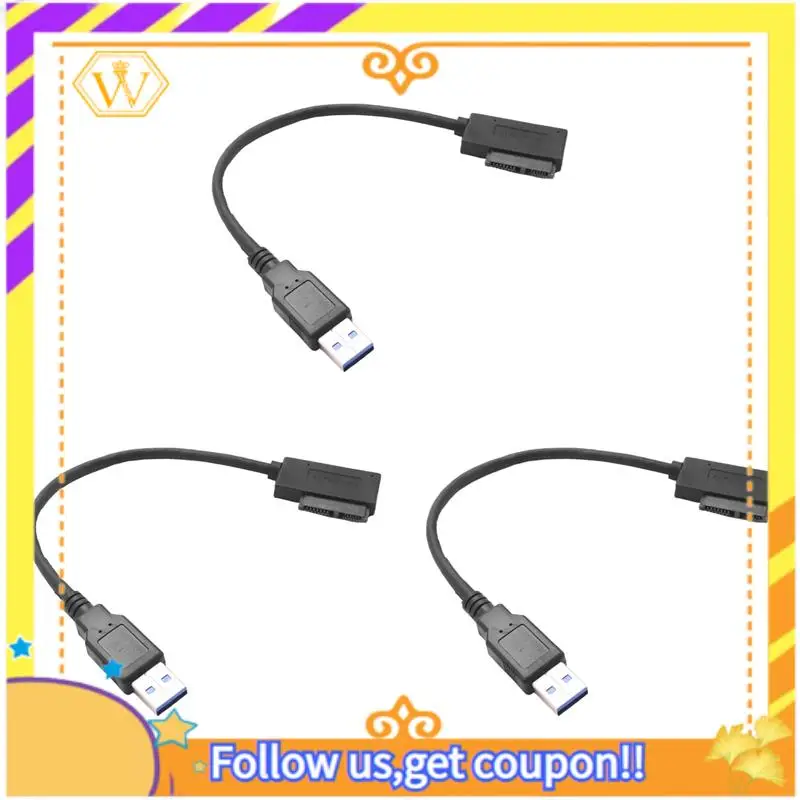 A01K-3X USB 3.0 To 7+6 13Pin Slimline SATA Laptop CD/DVD ROM Optical Drive Adapter Cable