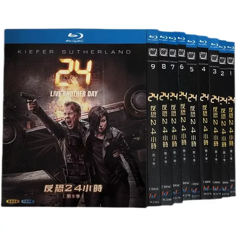 

BD Blu-ray American TV Series Counter-Terrorism 24 Hours Seasons 1–9 Official High-Definition 46-Disc Box Set