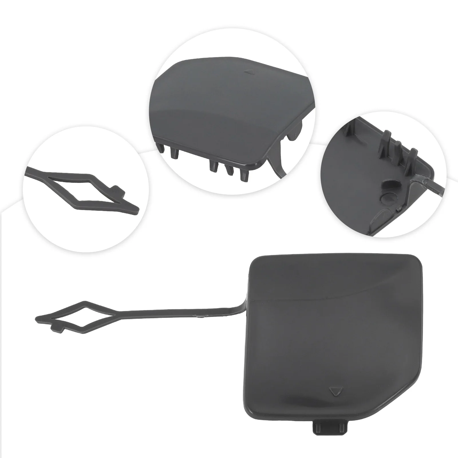 Car Repair Tow Hook Cap For BMW X3 G01 Cover Unpainted Black Color Direct Replacement Part Fitment Compatibility