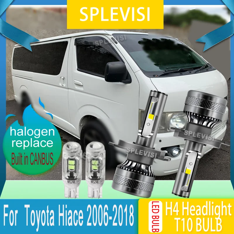 

LED Headlight Bulbs Plug & Play 500% More Light No Error For Toyota Hiace 2006 2007 2008 2009 2010 2011 2012 2013 2014-2018