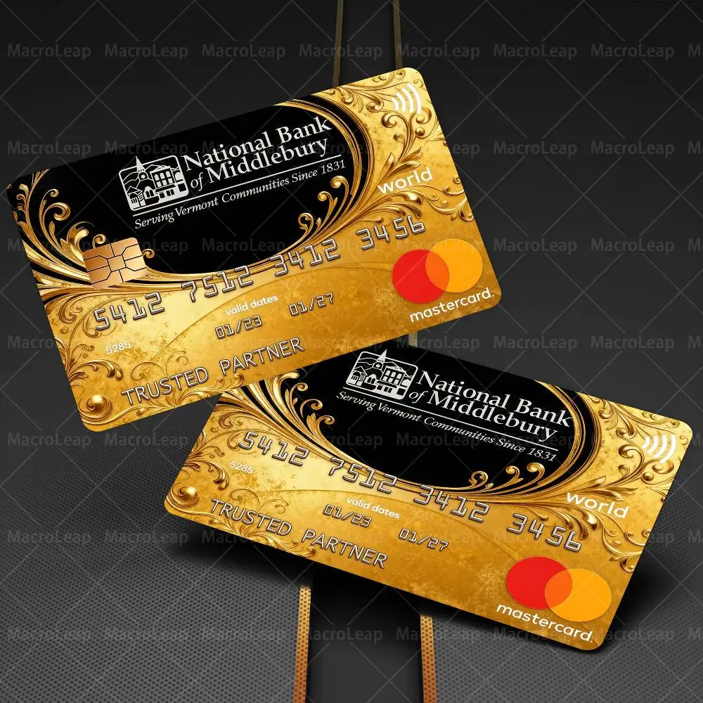 Elegant Black Golden Credit Card Sticker Durable Self Adhesive PVC Privacy Shield Decal For Credit Transit Passes