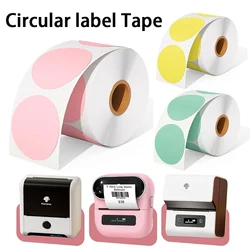 Multicolour Compatible Phomemo M110 M220 M200 Self-Adhesive Round/Square Thermal Paper E210 Marklife P50 Label Printer Sticker