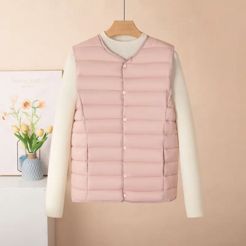 

0-10℃ Ultralight Down Vest Women 2025 New Autumn Winter Female Duck Down Waistcoat Puffer Feather Padded Sleeveless Warm Jackets