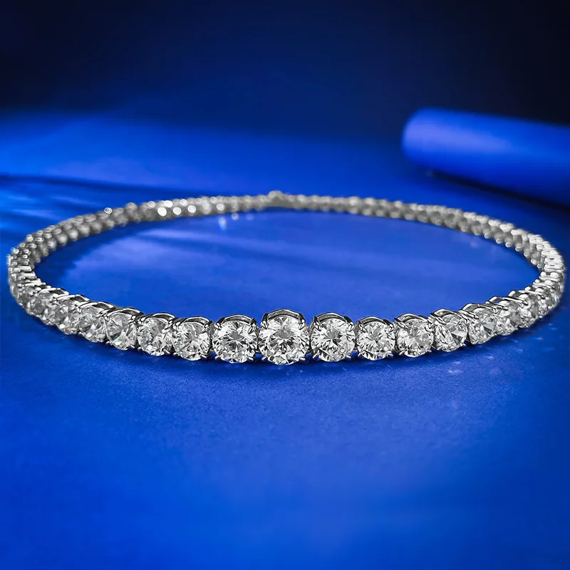 2023 New 925 Silver Luxury Set with Full Diamond White G Color High Carbon Diamond Necklace in European and American Style for M
