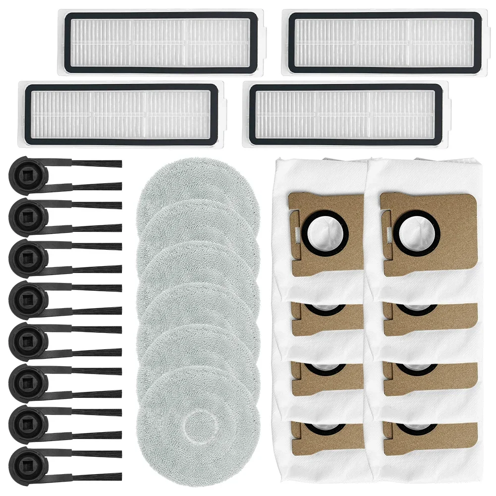 For Mijia M40S OV31CN Filter Mop Cloth Dust Bag Side Brush Kit Vacuum Cleaner Parts Consumables Maintain Clean Hygienic Floor