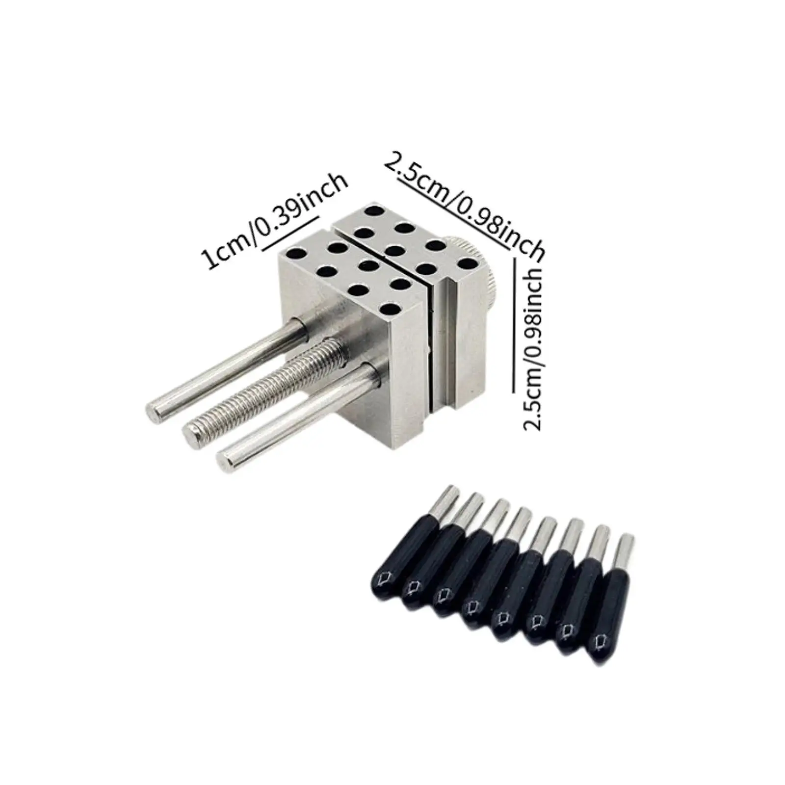Table Bench Mini Vise Silver Durable Clamp for Model Building Tools Crafts Jewelry Watches Repairs
