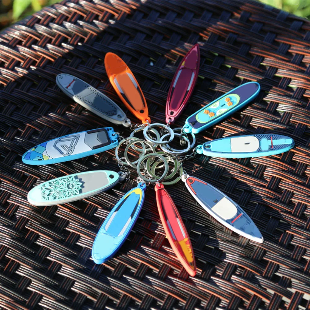 1 Pc Surfboard Keychain Soft Rubber Multiple Styles Backpack Pendant Buckle For Surfing Paddle Key Lock High-end Accessories