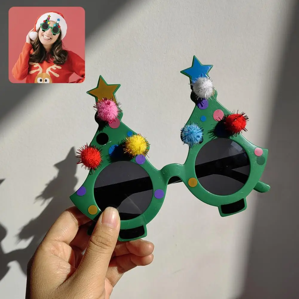 Artistic Clown Glasses Festive Christmas Tree Glasses for Party Cosplay Costume Artistic Clown Terrifier Eyeglasses for Xmas