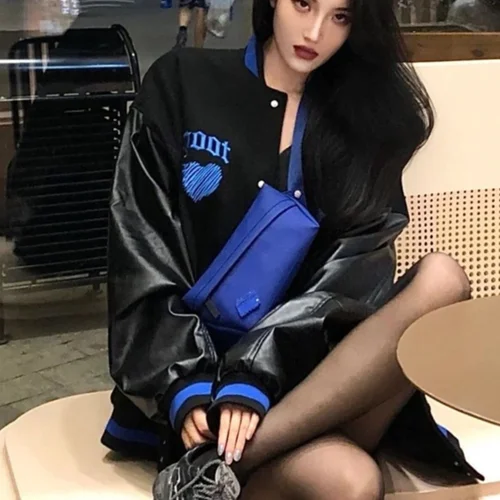 여름 가을 전환기 여성용 볼캡 스타일 브랜드 코트 레드 플로어 브랜드 스커트 셔츠 패션 여성용 패션 코트 