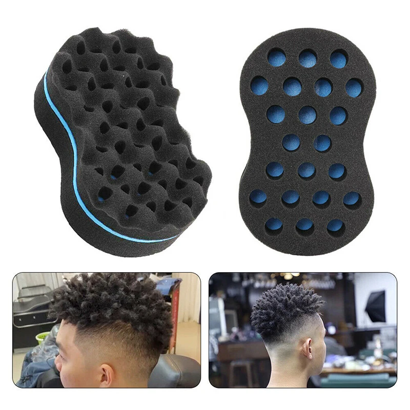 Curly Hair Styling Sponge Brush Pyramid Type Twist Hair Hairbrush Comb Porous Side Coil Wave Hair Braiders Hair Styling Tool