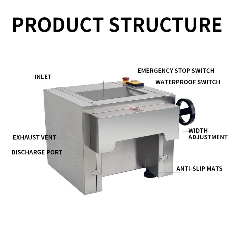 

Desktop High-speed Noodle Machine Stainless Steel Roller Steamed Buns Kneading Dough Toast Ramen