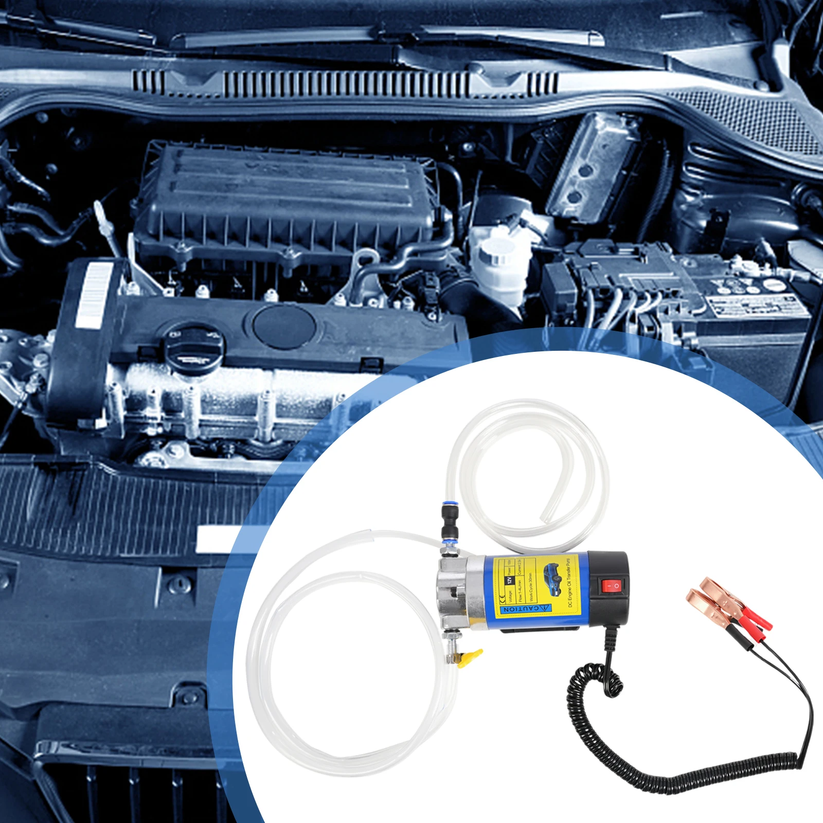 Pompe d'extracteur d'huile 12V, pompe à carburant avec 3 tuyaux transparents, pompe de transfert d'huile moteur pour voitures, motos, scooters