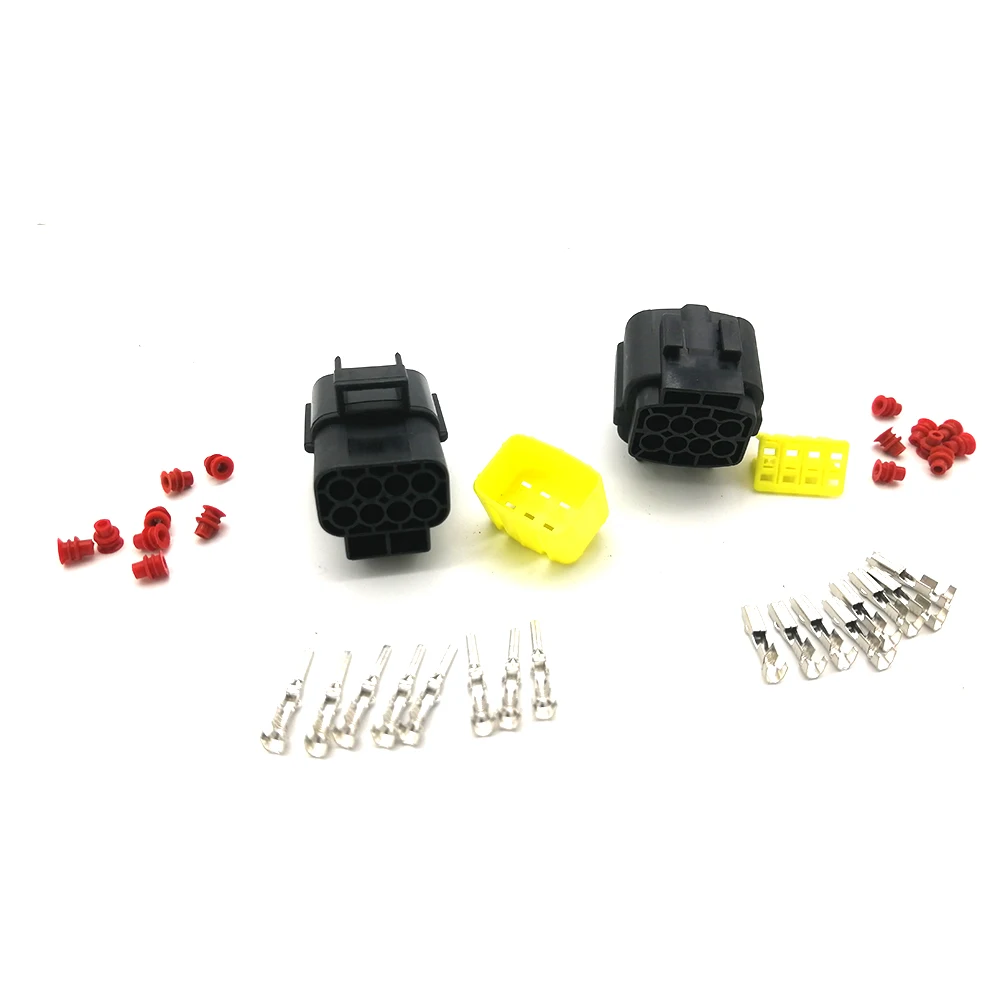 1set 2P 3P 4P 6P 8p 10P 12P Male Female Electrical Waterproof  Wire Connector Plug