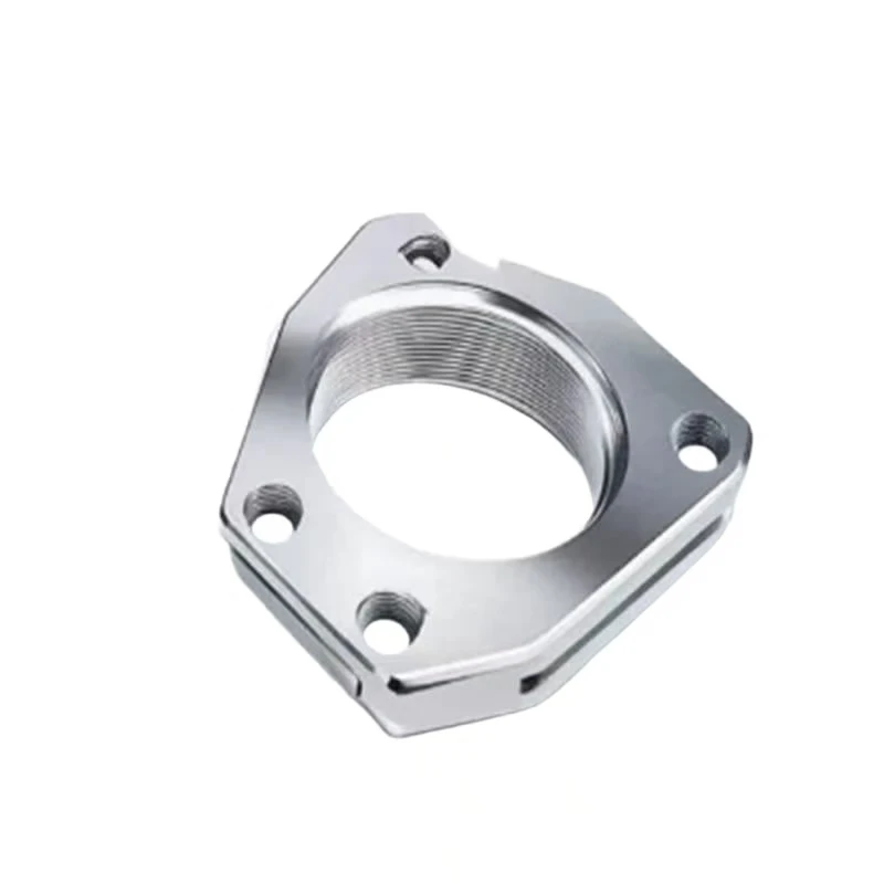 

Custom aluminum alloy precision CNC machining special-shaped with threaded hole transfer flange mechanical connection plate